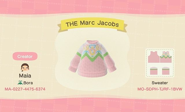 MARC JACOBS參戰《動物森友會》！提供獨家設計服飾代碼免費下載