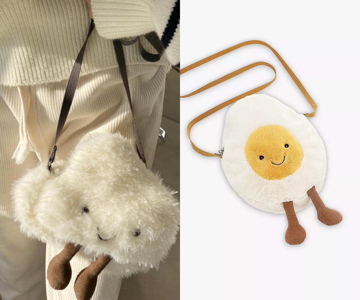 英國毛絨品牌 JELLYCAT 玩偶包包系列。