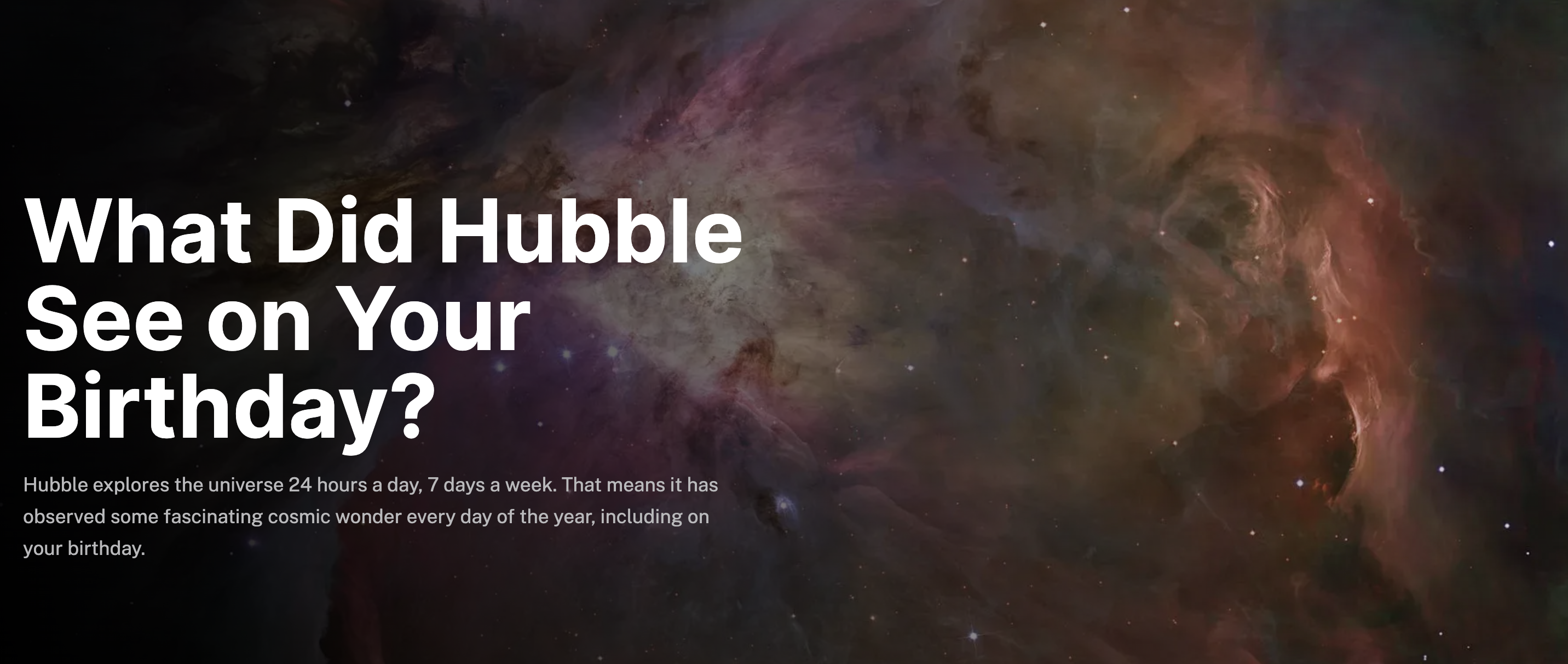 美國太空總署 NASA 為慶祝哈伯太空望遠鏡（Hubble Space Telescope）服務 30 週年，便在官網公開 366 天的星象圖片。（圖片來源：nasa）