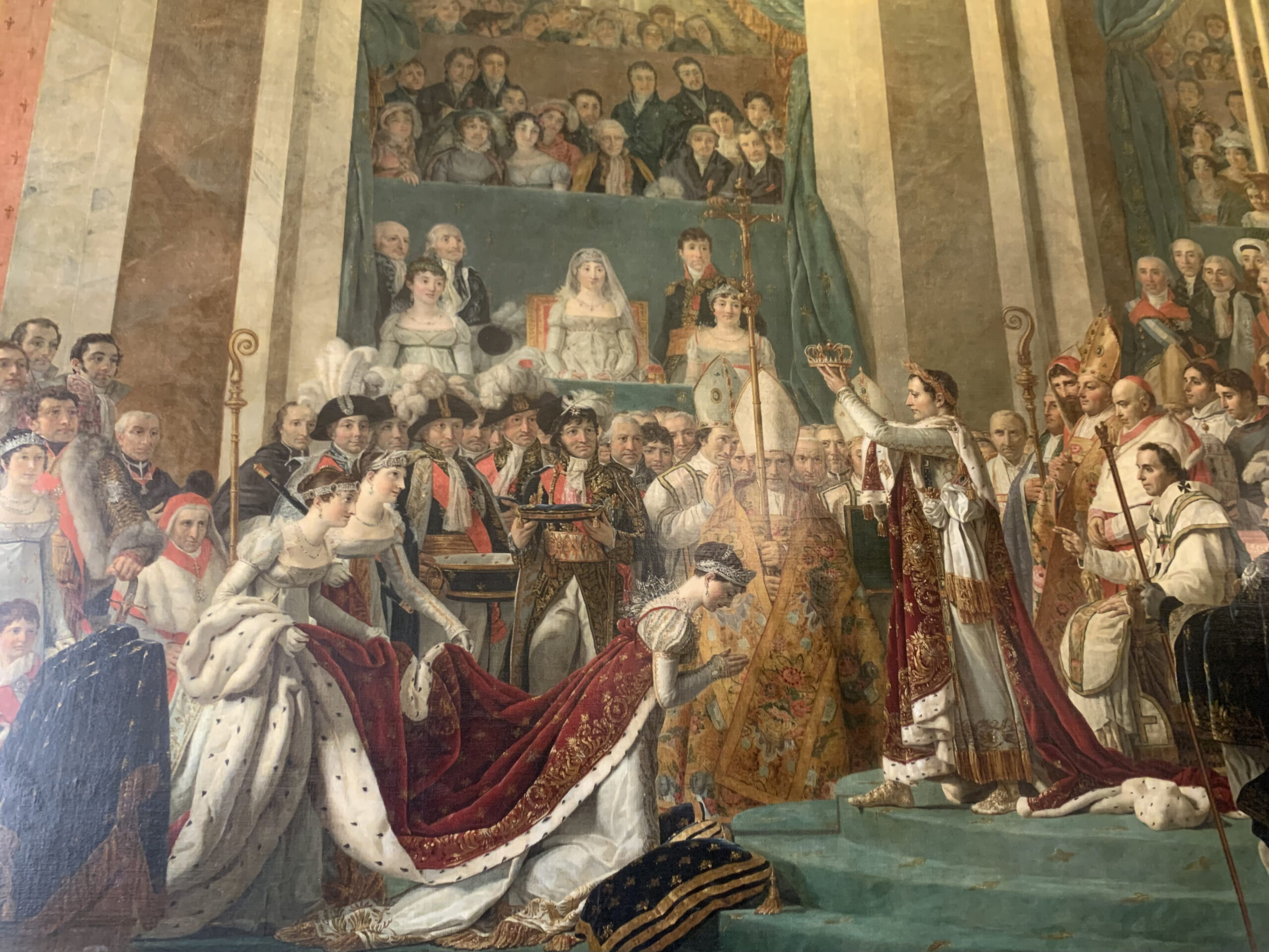 名畫《拿破崙加冕》被收藏於羅浮宮與凡爾賽宮。（圖片來源：Lily攝）