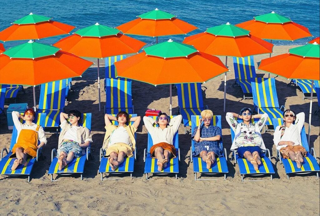 孟芳海邊有設置沙灘椅。（圖片來源：naver）