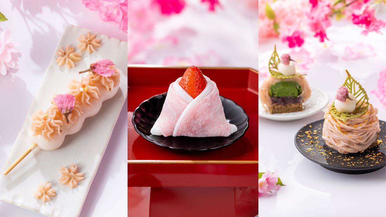 把櫻花、草莓、抹茶都結合道日式甜點中，讓人垂涎（圖片來源：京町山本屋）