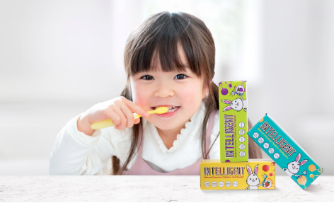 因特力淨的「兒童酵素牙膏」主打0歲嬰兒長牙就可以使用。圖片來源／INTELLIGENT