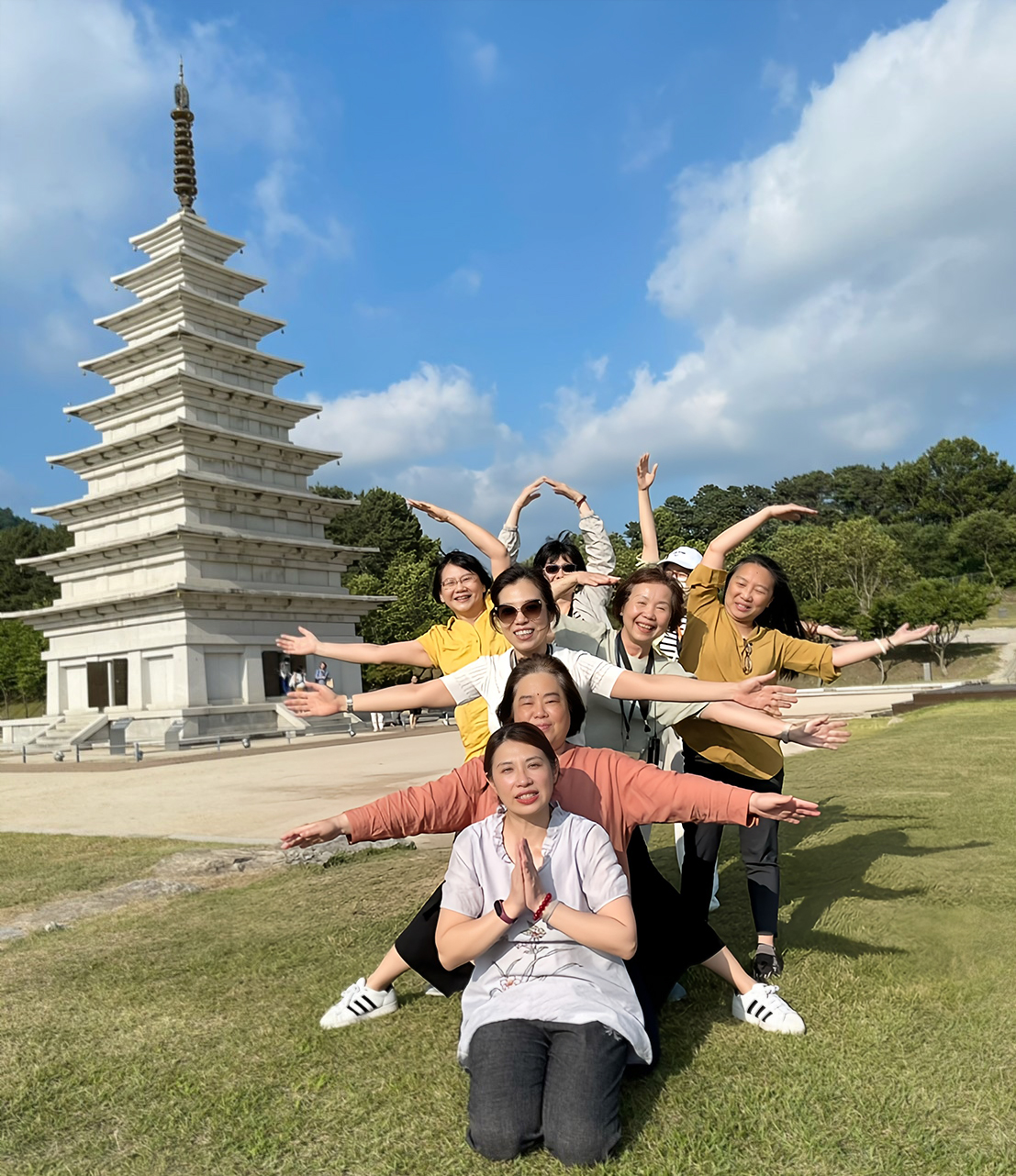 圖/華梵大學佛藝系熟壯世代學生2023年6月前往韓國遊學。(華梵大學 提供)