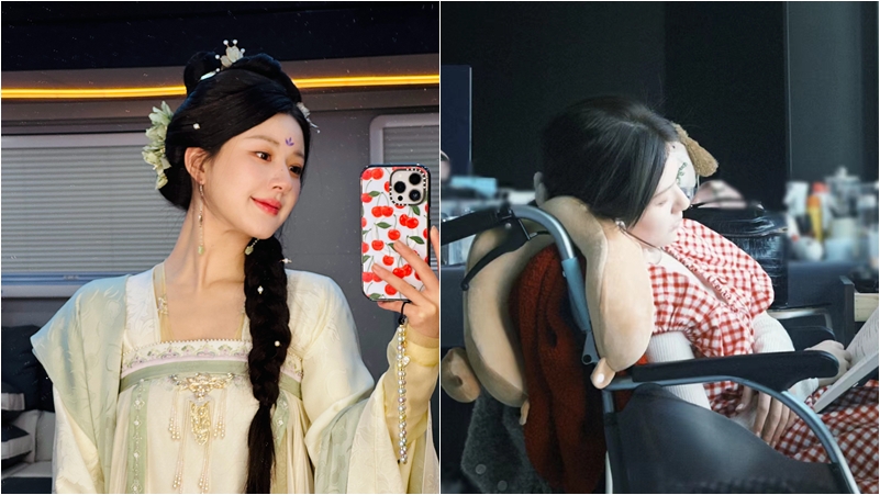 趙露思身心狀態崩潰。（圖片來源：趙露思工作室官微、魏笑小紅書）