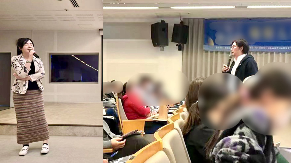 講座現場，我(圖右) 與企業主面對面交流，分享如何應對人才短缺的挑戰。影響力教育基金會總監Evy (圖左) 透過實際案例，幫助企業建立有效的人才策略。（圖/影響力教育基金會）