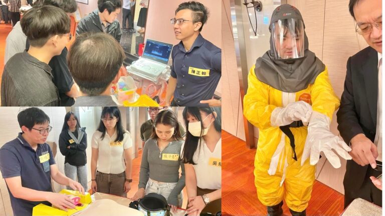 學長姐帶領參與者進行外傷與災醫模擬體驗，傳遞北榮急診的臨床實力與文化。（圖／影響力教育基金會）