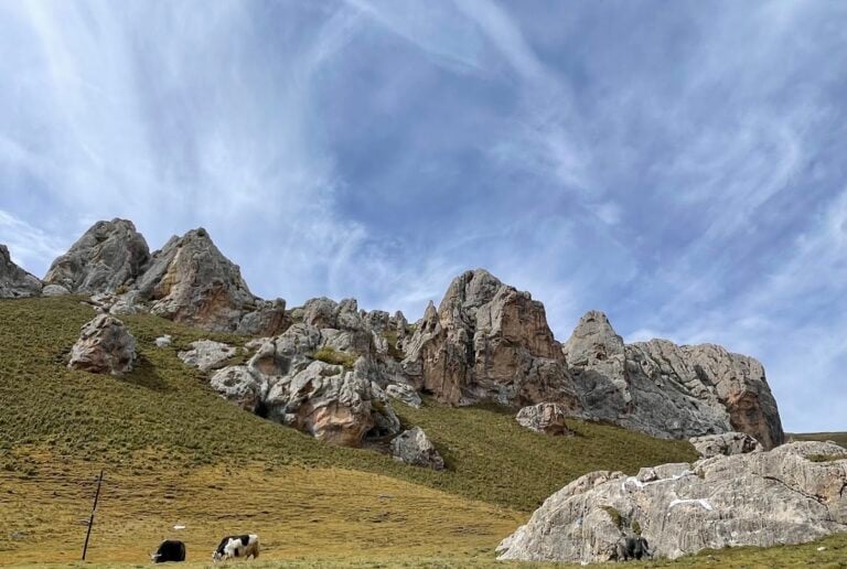 路上的天峻石林,人生第一次4000米高原上的小散步。