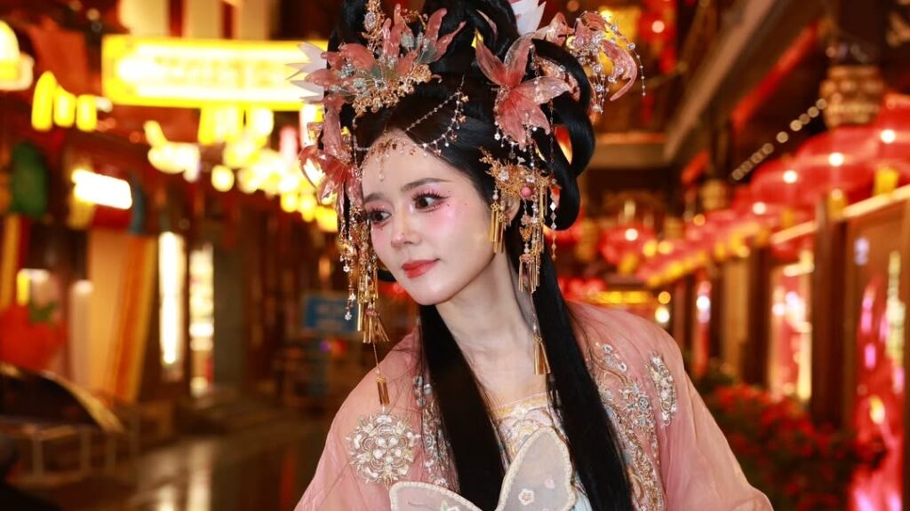 韓佳人挑戰中國網紅妝。（圖片來源：IG hangaingagari）