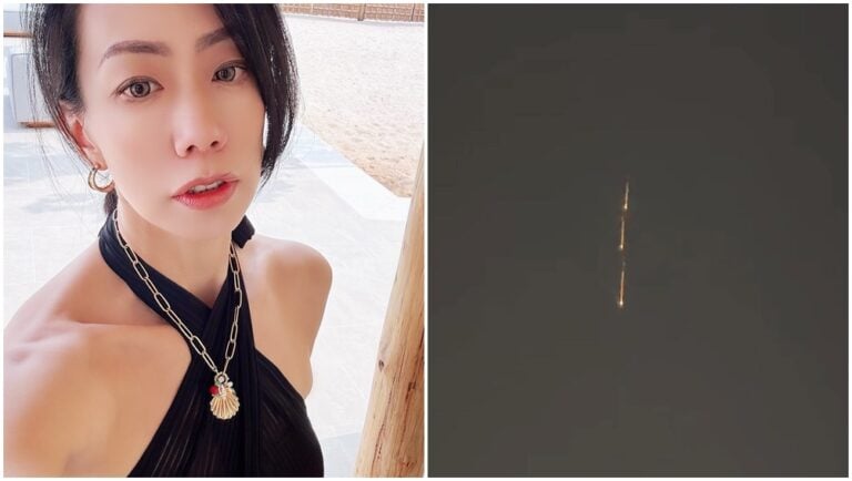 吳辰君在杜拜近距離感受到戰火威脅。（圖片來源：臉書 吳辰君）