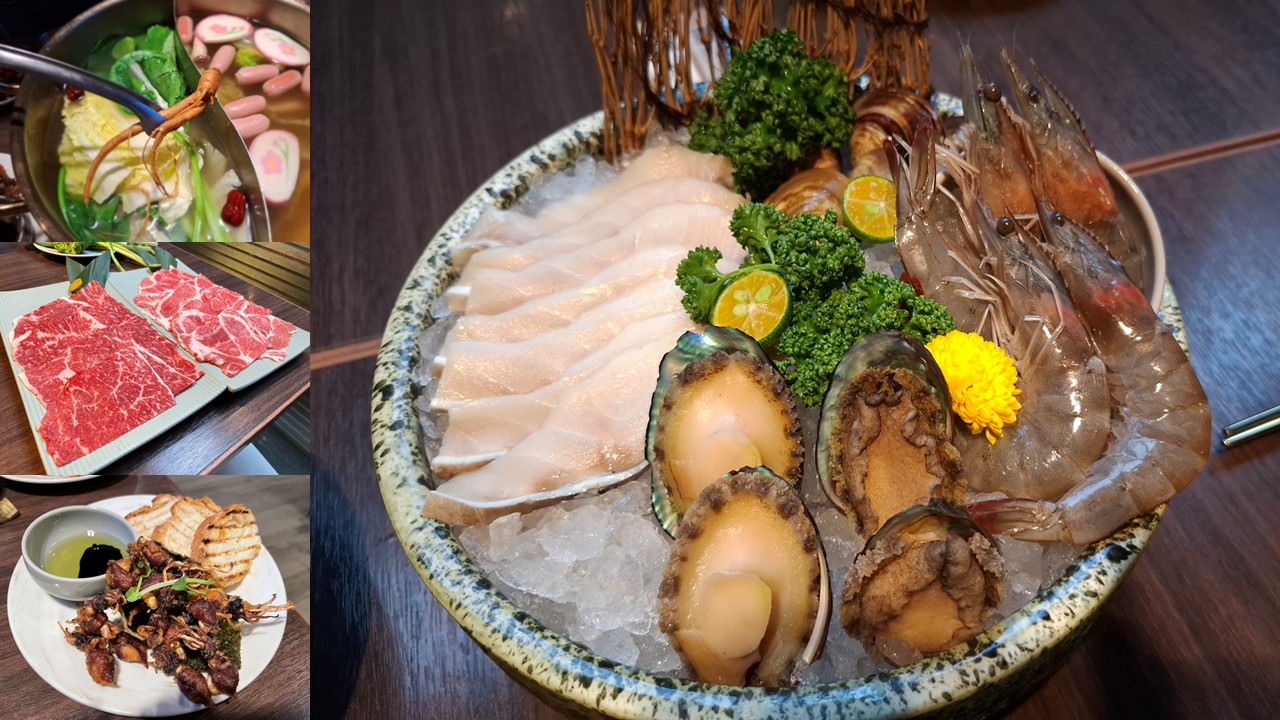 「燦燦好食」四人分饗餐包含;人森御膳湯、台灣有心梅花豚、美國SRF極黑和牛、豪華海鮮盛合等豐盛料理,還有「螢烏賊佐法棍」更是不可錯過!(圖/李昭弘)