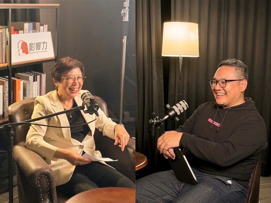 台灣經濟研究院研究六所副所長范秉航(右)於《影響力會客室-會長有約》節目中分享對台灣新創環境的觀察,指出創業與投資的核心關鍵在於「信任關係的建立」。(圖/影響力教育基金會)