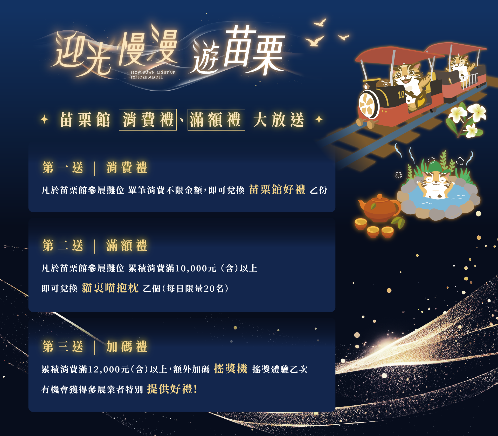 「迎光慢漫‧遊苗栗」消費滿額禮活動(圖/苗栗縣政府文化觀光局)