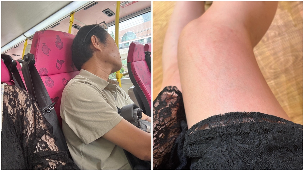 Maho在公車上遭到男子鹹豬手騷擾。（圖片來源：Threads mahobobo）