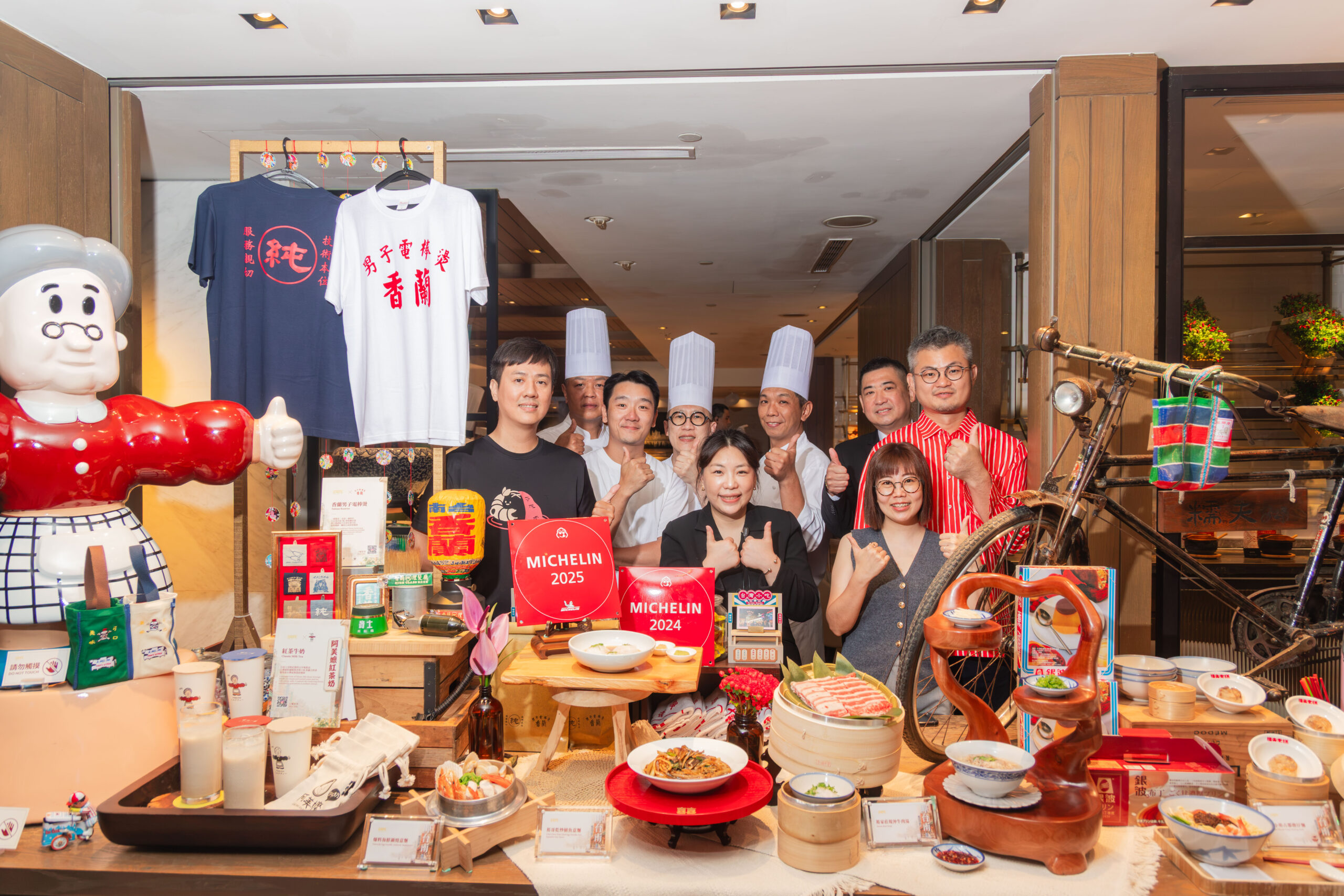 首度攜手三大人氣名店「糯夫米糕」、網紅打卡飲品「阿美嬤紅茶奶」與國宴指定暨必比登推薦四連霸主「鮮蒸蝦仁肉圓」獻上招牌料理。（圖／台北君悅酒店提供）