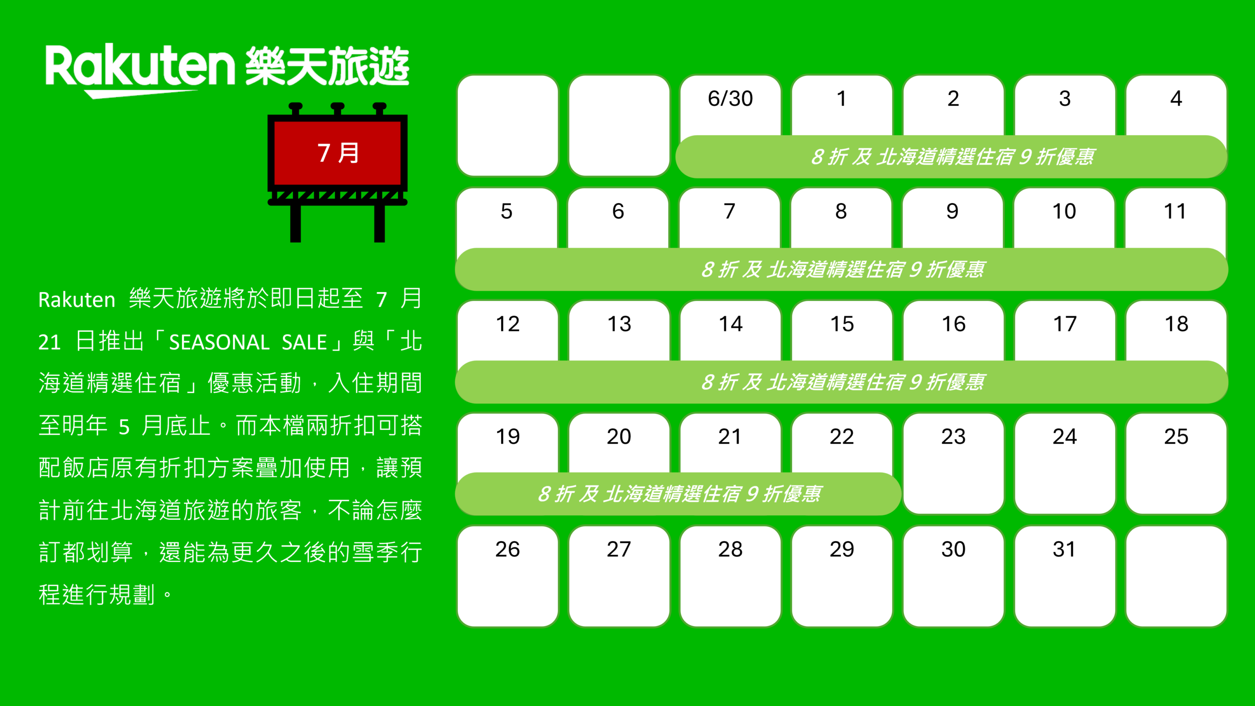 Rakuten 樂天旅遊七月優惠(圖/樂天旅遊)