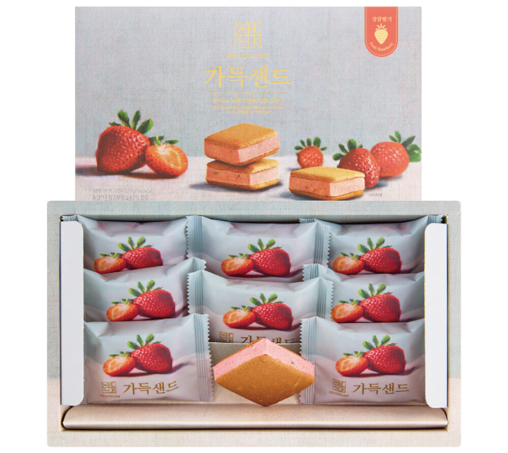 XOCOSILOK Sand100韓國草莓夾心酥禮盒，獨家、首度來台(圖/新光三越)
