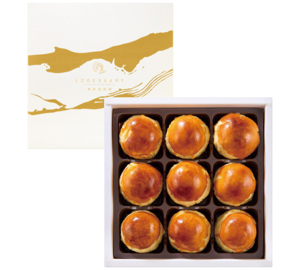 無框架甜點 L.Z.寶石蛋黃酥9入禮盒，推薦價1,099元(圖/新光三越)