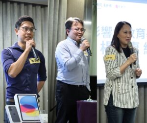 活動當天臺北榮總急診部主任黃獻皞（中）、科主任陳正翰（左）以及影響力教育基金會總監楊雅惠（右）親臨現場，展現對參與者的期待和重視。（圖/影響力教育基金會）