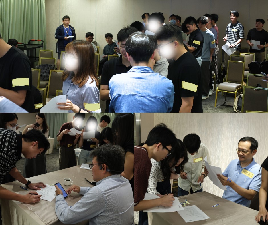 除了設備體驗外,還安排了「終極密碼」的互動遊戲,讓參與醫師主動與急診部主任、師長以及學長姐們互動,找出急診文化的密碼。(圖/影響力教育基金會)