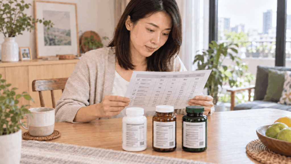 搞懂百分比怎麼算、為什麼保健食品一定有這一欄、標示上三個最容易誤讀的地方，就能判斷自己是不是重複補充了同一種營養素