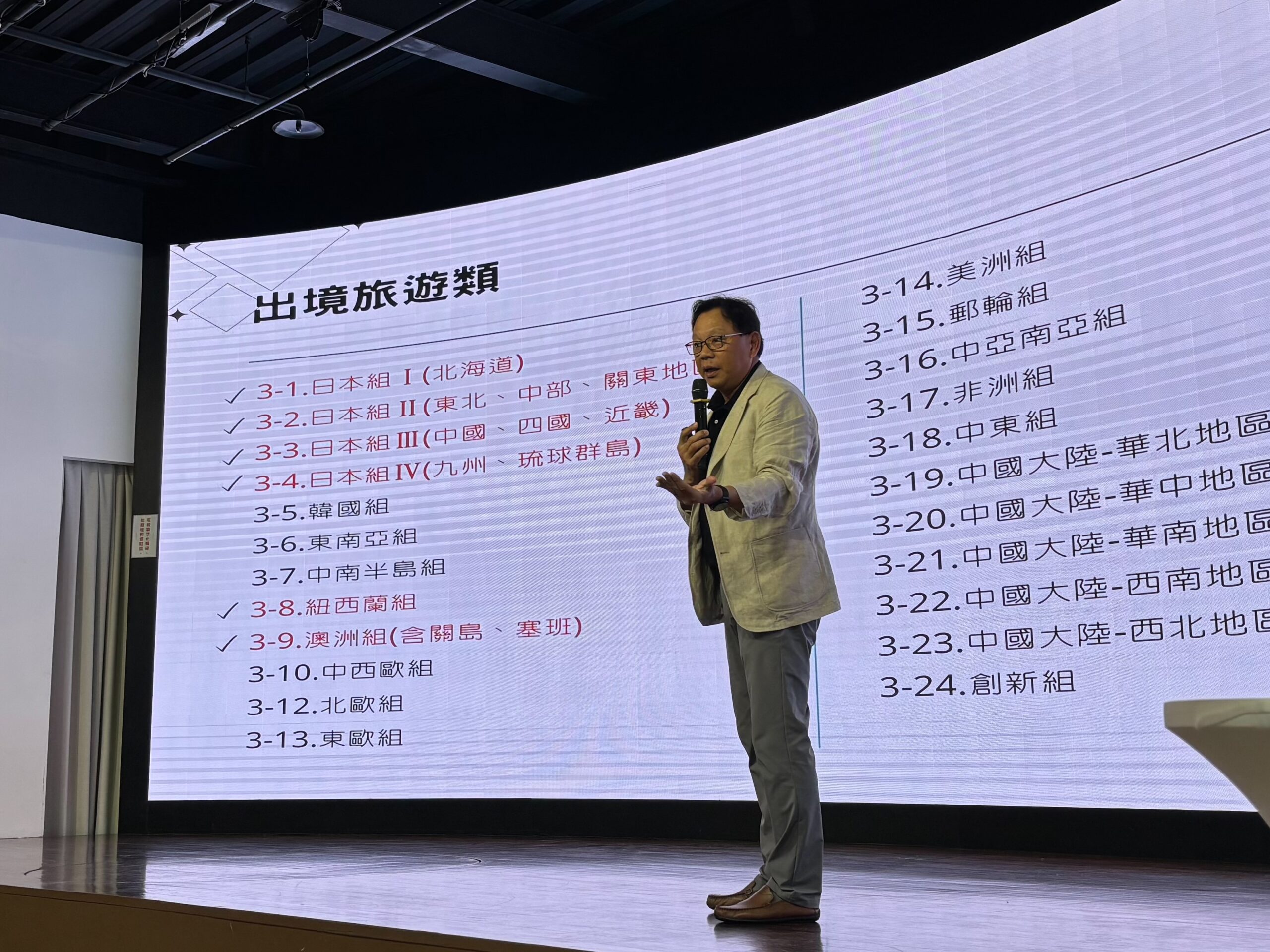 品保協會副理事長劉奕樑 為旅遊業奧斯卡大獎「金質獎」；說明旅行社分組競賽規則(圖/劉奕樑)